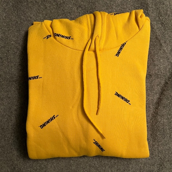 DUMBGOOD x THE SHINING Repeat Logo Yellow Pullover Hoodie Kubrick Collection - Picture 8 of 13